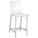 Juelia Counter Height Stools Chrome and Clear Acrylic (Set of 2) image
