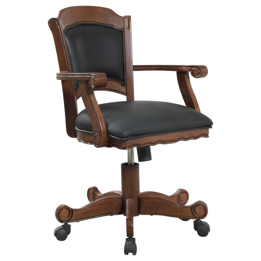 Turk Game Chair with Casters Black and Tobacco image