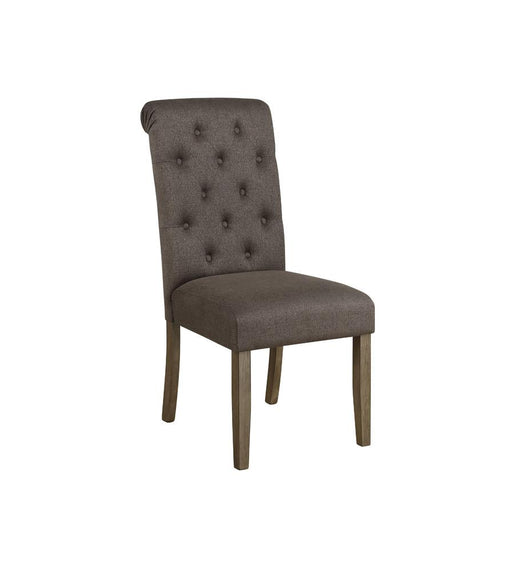 Balboa Tufted Back Side Chairs Rustic Brown and Grey (Set of 2) image