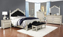 Heidi 5-piece Queen Tufted Upholstered Bedroom Set Metallic Platinum image