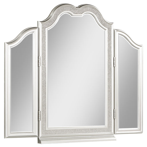 Evangeline Vanity Mirror with Faux Diamond Trim Silver image