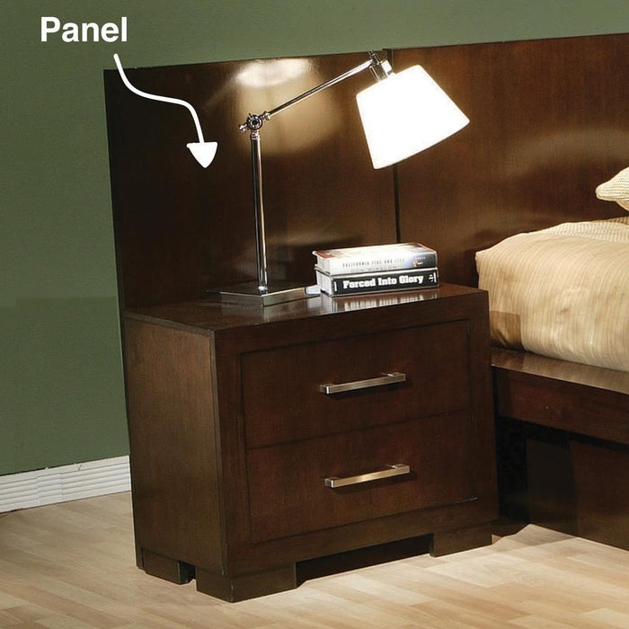 Jessica Cappuccino Two-Drawer Nightstand Back Panel (Pair)